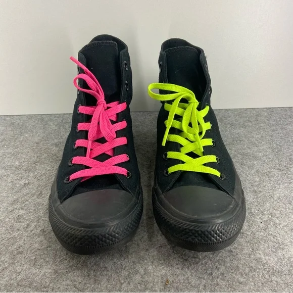 Converse Black Monochrome High Tops Women’s Size 8 - Picture 2 of 6